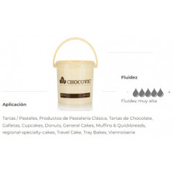 CREMA MALE GLASEADO BLANCO CHOCOVIC,CUBO 5KG