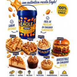 CREMA CACAHUETE (45%) MIEL/SAL EAGLE, BOTE 1 KG