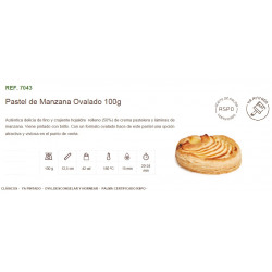 PASTEL MANZANA OVALADO 100G/42U (7043) COBOPA