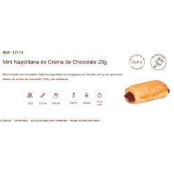 MINI NAPOLITANA CHOCOLATE 20G/345U.(12174) CBP