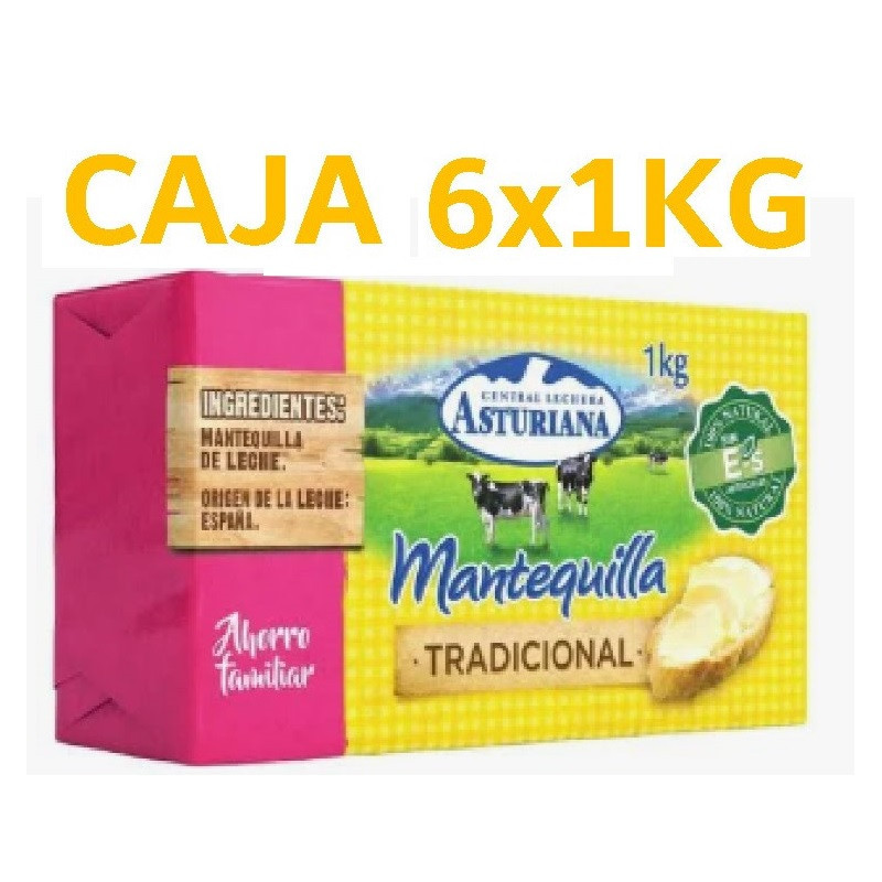 MANTEQUILLA ASTURIANA 82% CAJA 6x1KG