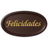 LETREROS FELICIDADES CHOCOLATE OVAL-210U(427007)