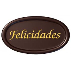 LETREROS FELICIDADES CHOCOLATE OVAL-210U(427007)