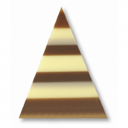TRIANGULO RAYAS CHOCOLATE NEGRO Y BLANCO