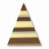 TRIANGULO RAYAS CHOCOLATE NEGRO Y BLANCO