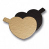 MINI CORAZON  ORO/NEGRO 80MM.  /200 UND (540090)
